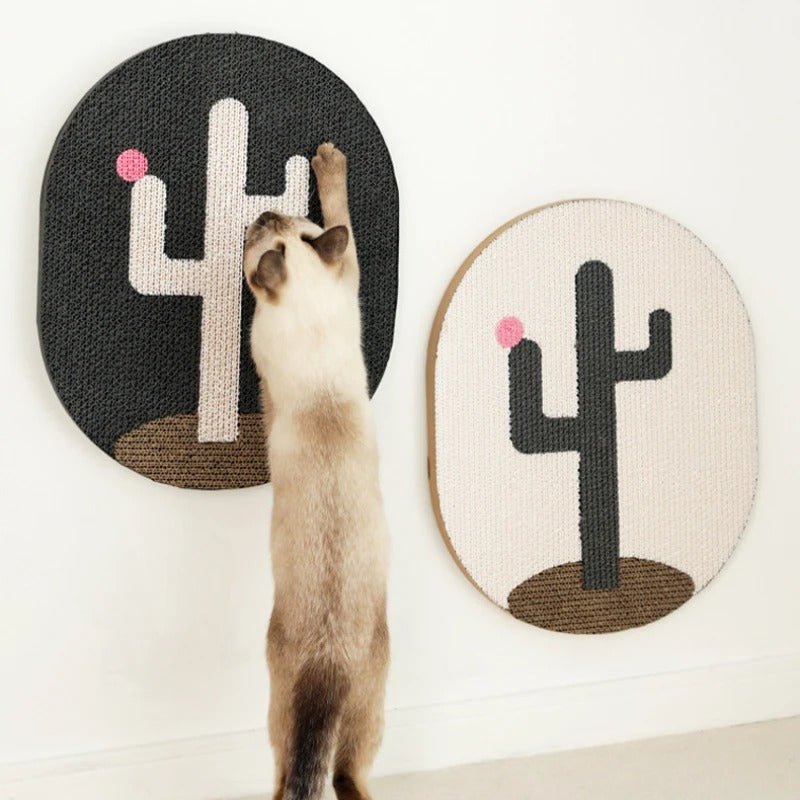Cat Scratching Wall Plate - WallScratch Pro-Cactus White-Nora Luxe
