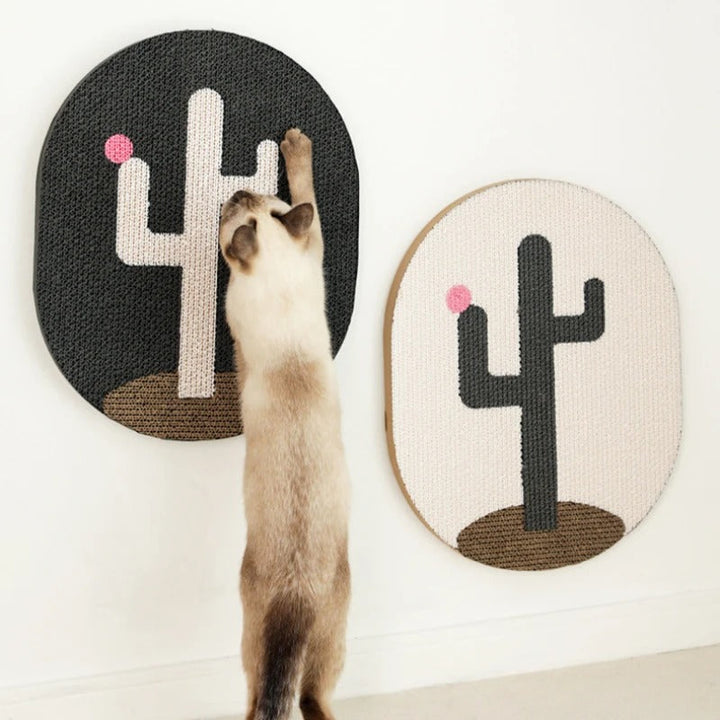 Cat Scratching Wall Plate - WallScratch Pro-Cactus White-Nora Luxe