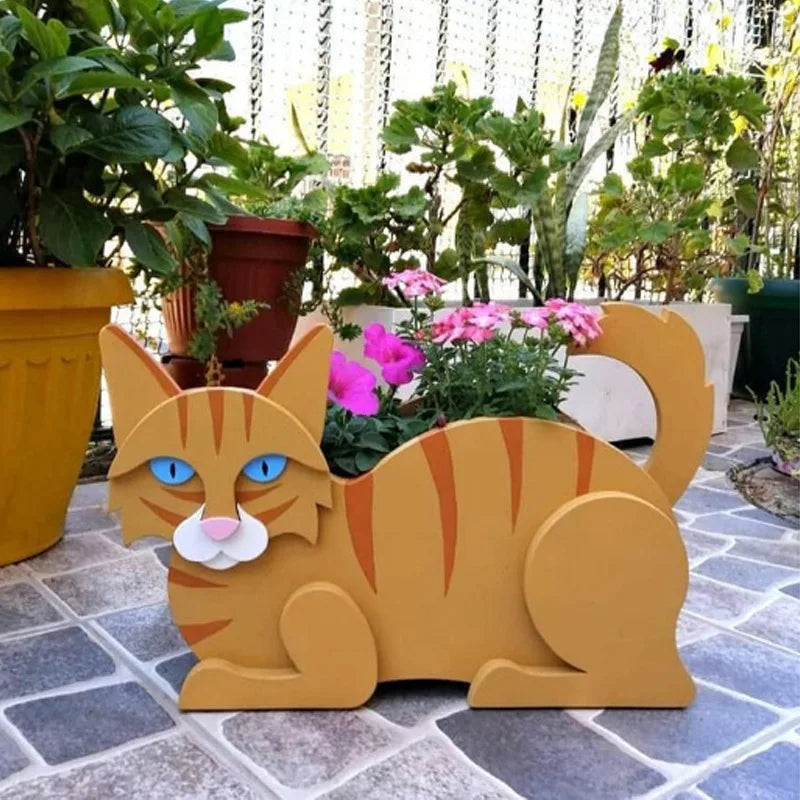 Cat-Shaped DIY Planter - KittyKraft-White-Nora Luxe
