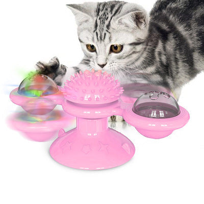 Cat Windmill Scratching and Play Station - TwirlPaws-Pink-Nora Luxe