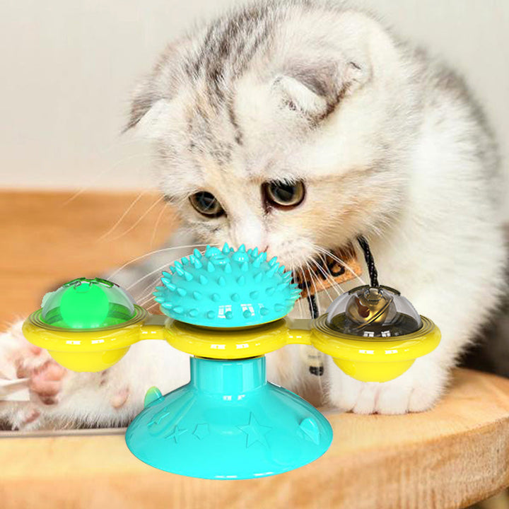 Cat Windmill Scratching and Play Station - TwirlPaws-Yellow-Nora Luxe