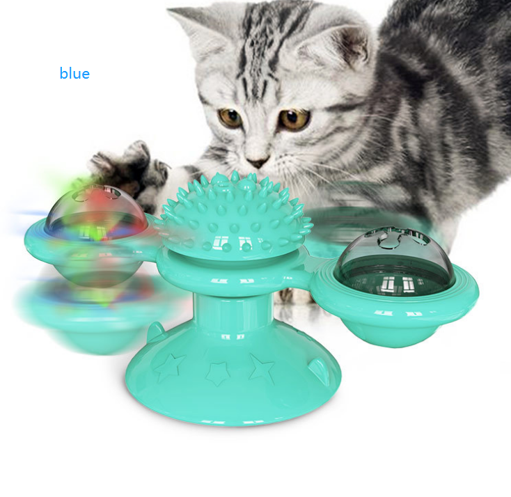 Cat Windmill Scratching and Play Station - TwirlPaws-Yellow-Nora Luxe