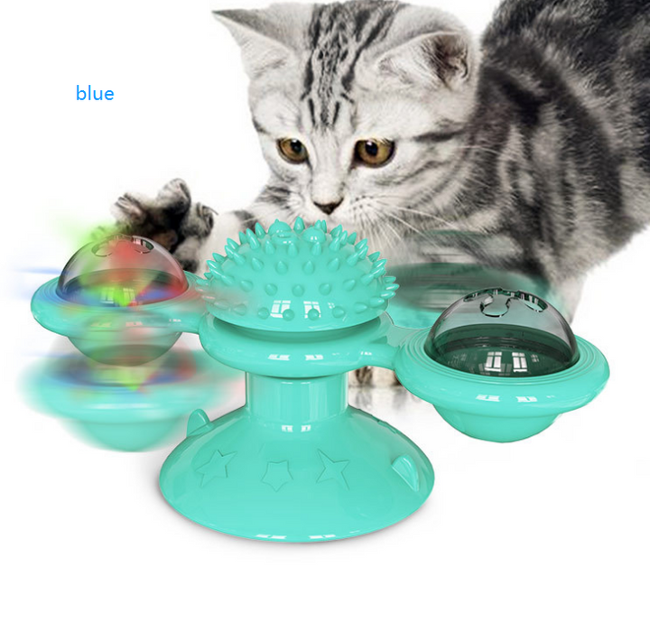 Cat Windmill Scratching and Play Station - TwirlPaws-Yellow-Nora Luxe