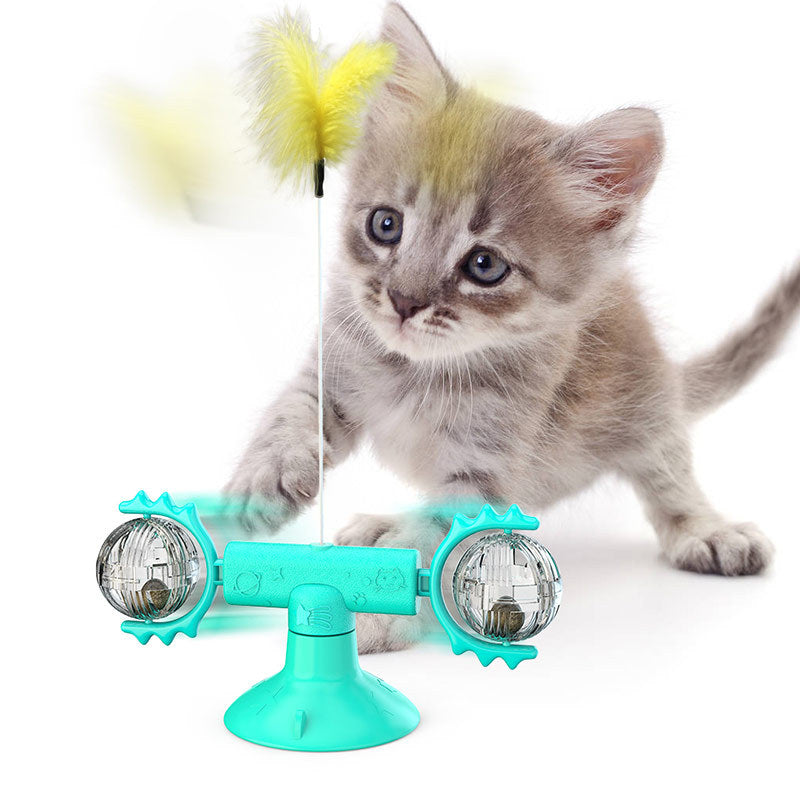 Cat Windmill Scratching and Play Station - TwirlPaws-Yellow-Nora Luxe