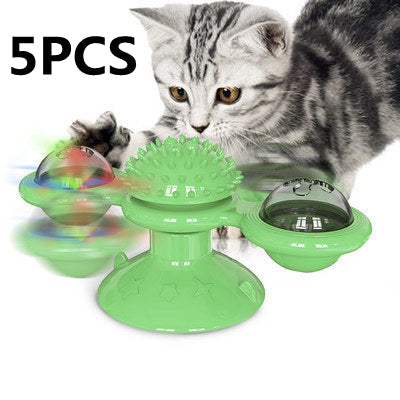 Cat Windmill Scratching and Play Station - TwirlPaws-Yellow-Nora Luxe