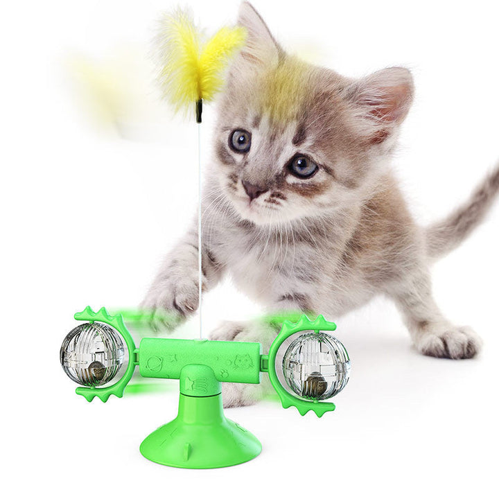 Cat Windmill Scratching and Play Station - TwirlPaws-Yellow-Nora Luxe
