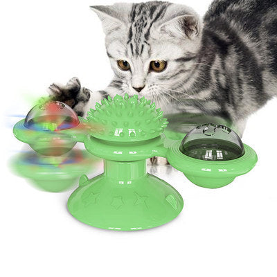 Cat Windmill Scratching and Play Station - TwirlPaws-Yellow-Nora Luxe