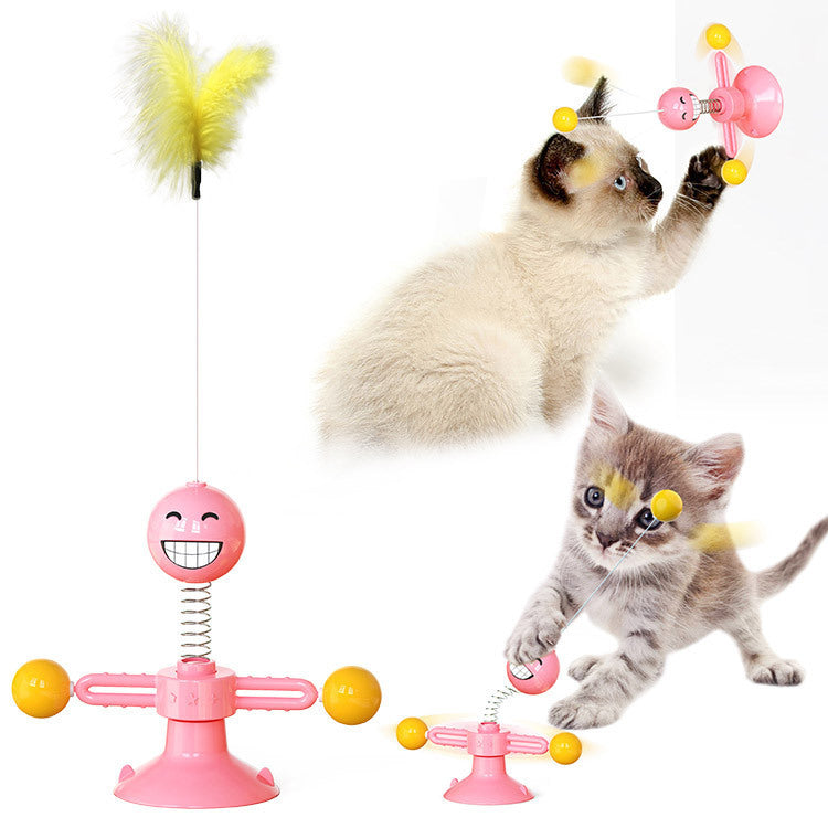 Cat Windmill Scratching and Play Station - TwirlPaws-Yellow-Nora Luxe