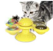 Cat Windmill Scratching and Play Station - TwirlPaws-Yellow-Nora Luxe