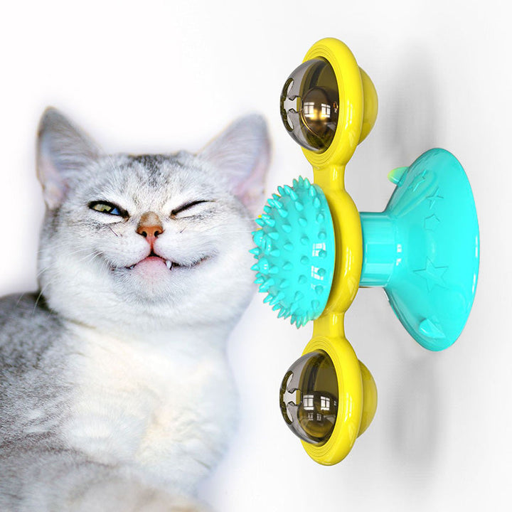 Cat Windmill Scratching and Play Station - TwirlPaws-Yellow-Nora Luxe