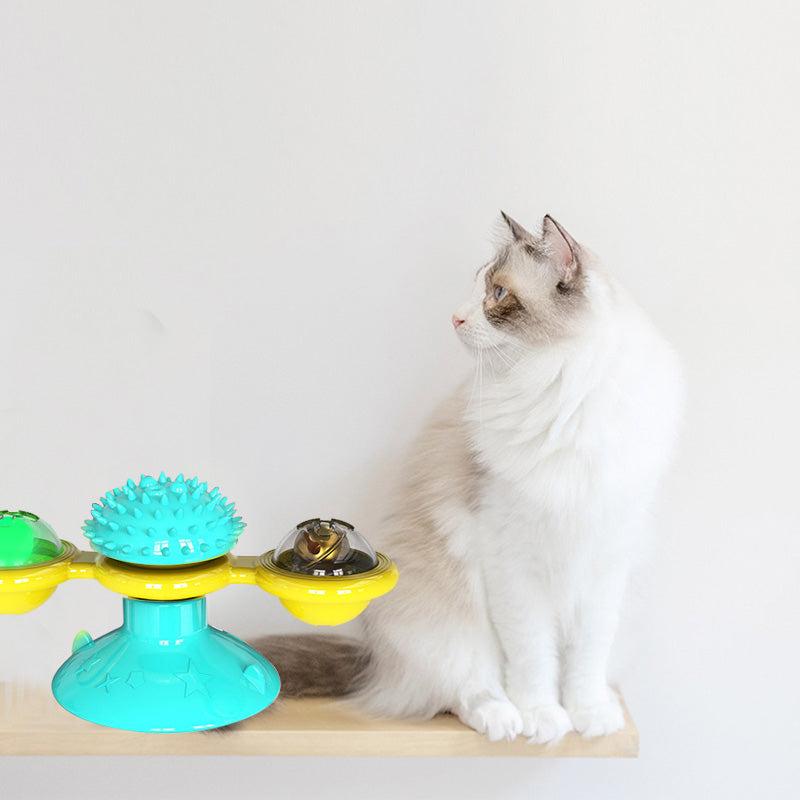 Cat Windmill Scratching and Play Station - TwirlPaws-Yellow-Nora Luxe