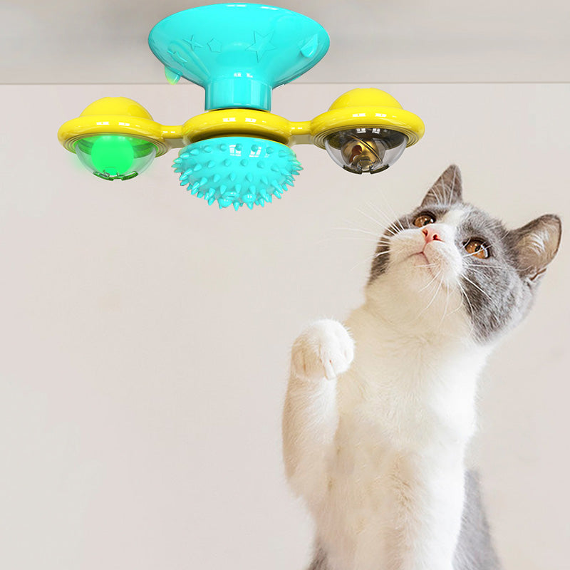 Cat Windmill Scratching and Play Station - TwirlPaws-Yellow-Nora Luxe