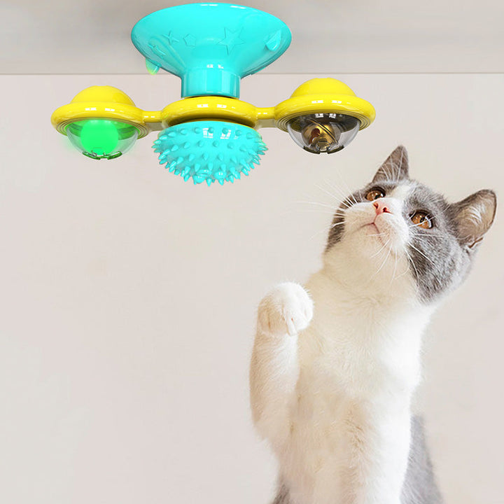 Cat Windmill Scratching and Play Station - TwirlPaws-Yellow-Nora Luxe