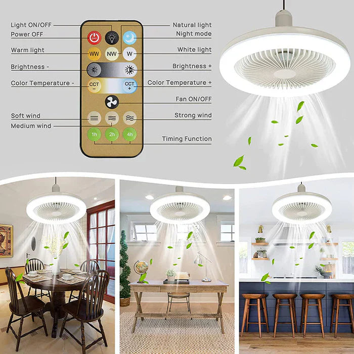 Ceiling Fan with Light - CoolLight-Nora Luxe