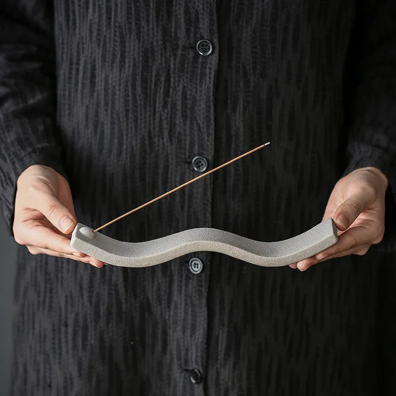 Ceramic Incense Holder - ZenWave-Blue-Nora Luxe
