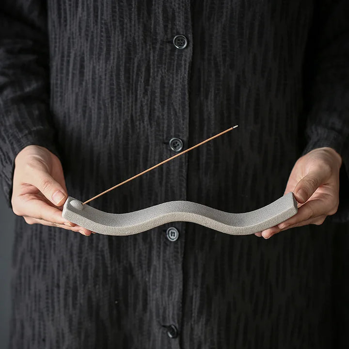 Ceramic Incense Holder - ZenWave-Blue-Nora Luxe