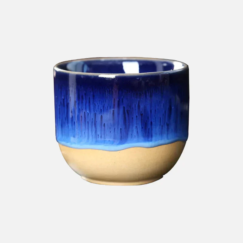 Ceramic Tea Cup - ColorSplash-Dark blue-Nora Luxe