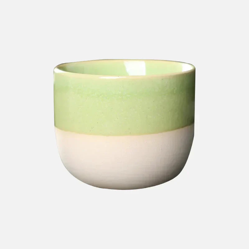 Ceramic Tea Cup - ColorSplash-Green-Nora Luxe