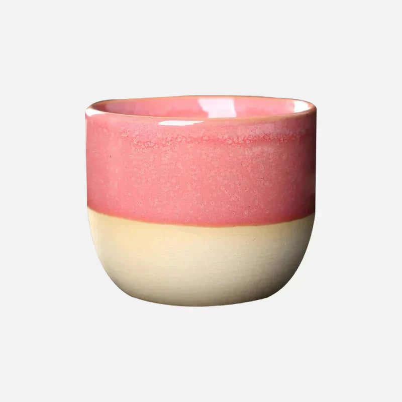 Ceramic Tea Cup - ColorSplash-Pink-Nora Luxe