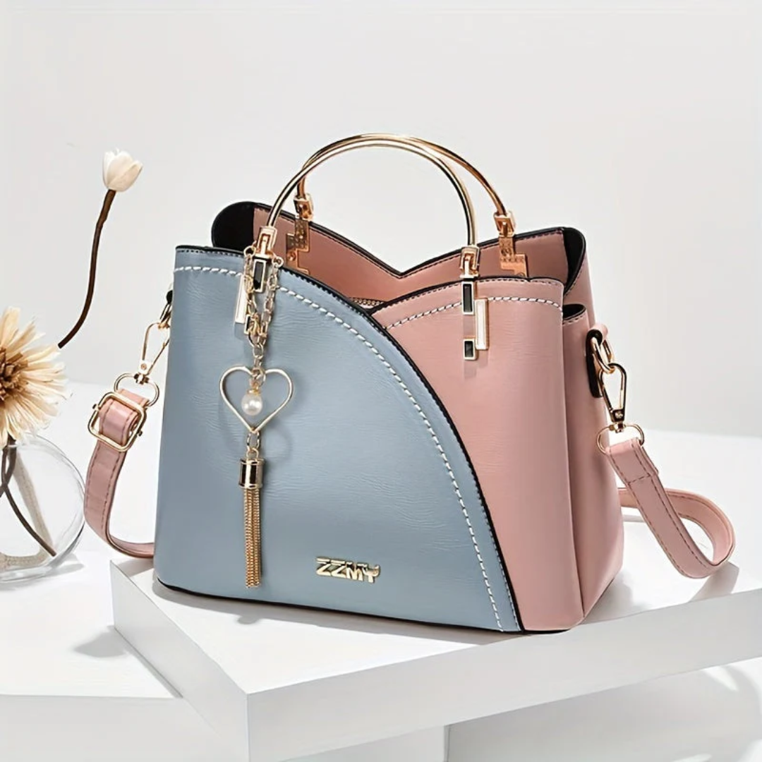 Chic Ladies Handbag - LuxeGrace-Light Blue-Nora Luxe