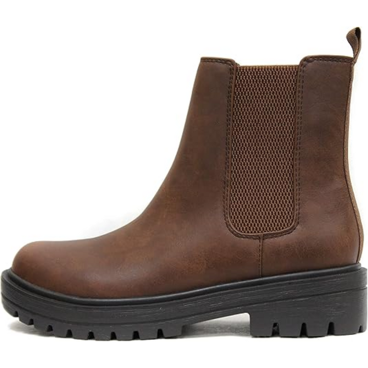Chic Low Heel Chelsea Ankle Boots - Kailey-Dark Tan-2.5-Nora Luxe