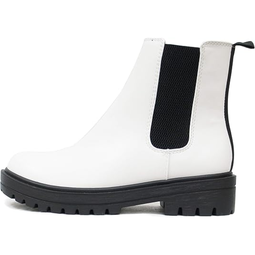 Chic Low Heel Chelsea Ankle Boots - Kailey-White-2.5-Nora Luxe