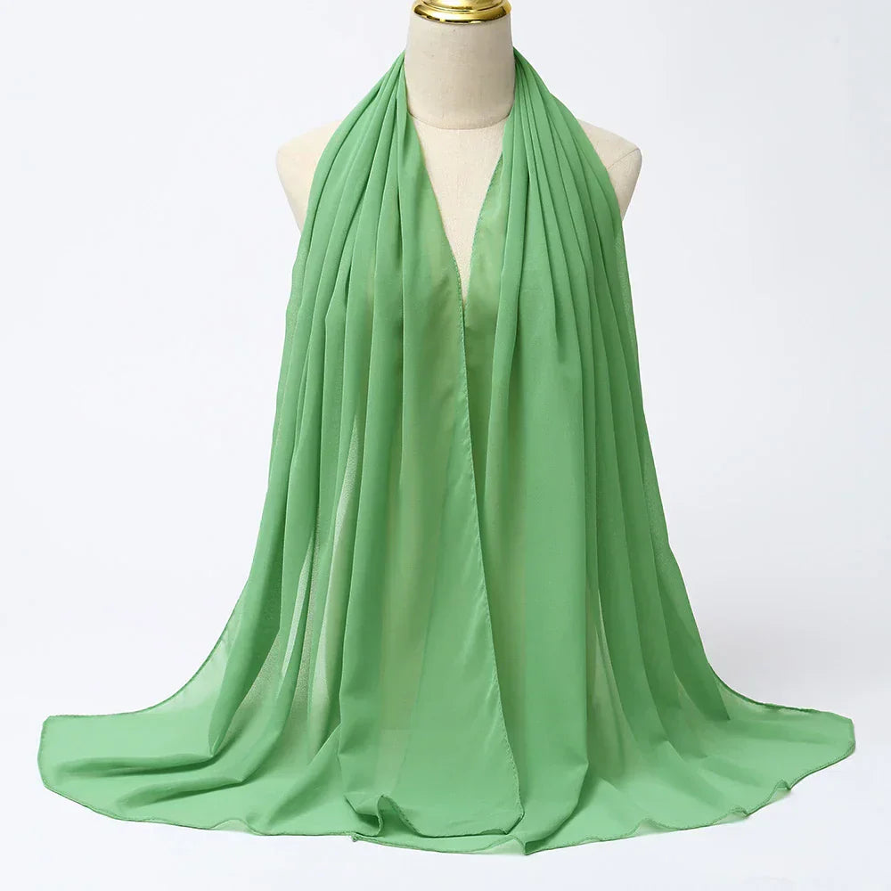 Chiffon Hijab Scarf – Leilani-Green-Nora Luxe