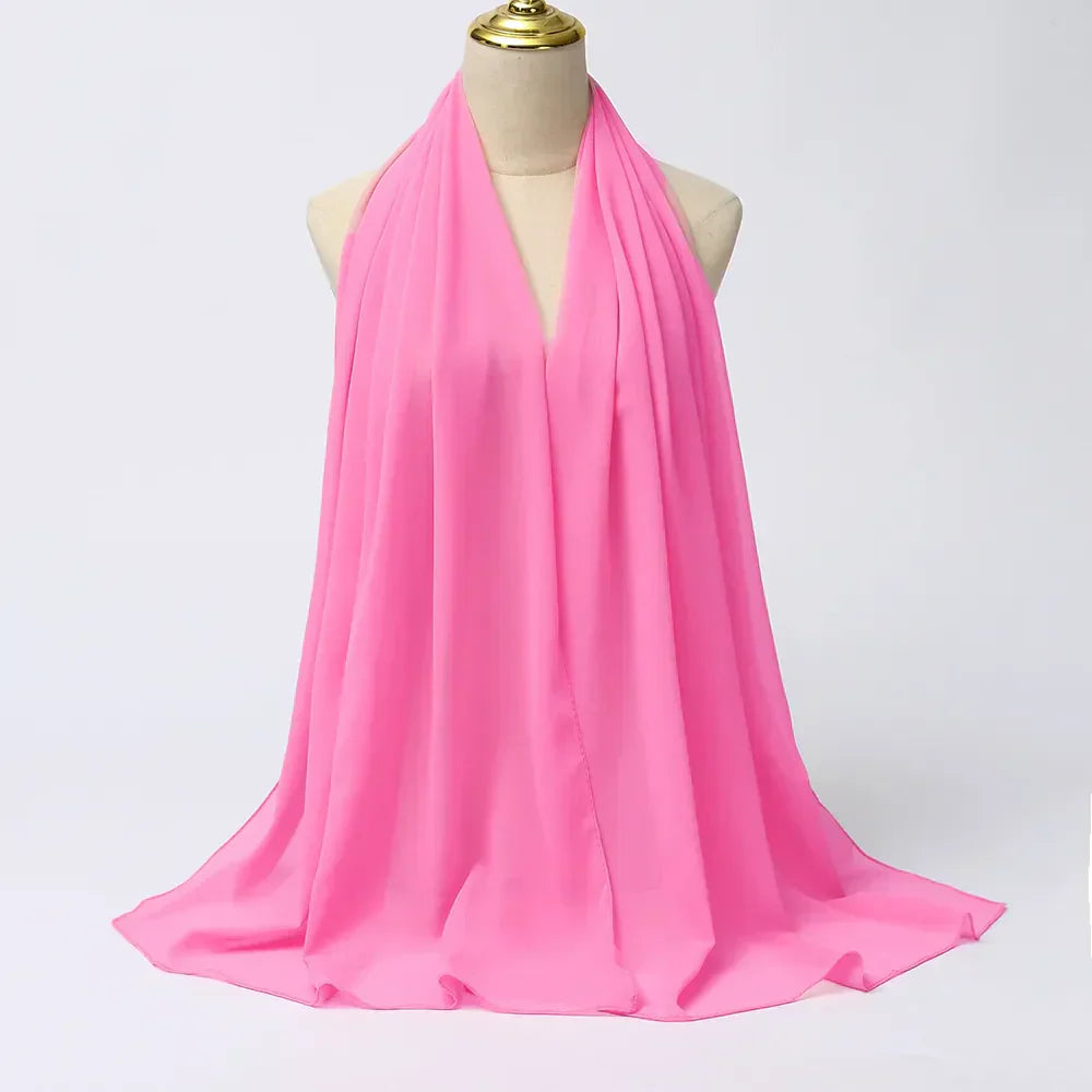 Chiffon Hijab Scarf – Leilani-Pink-Nora Luxe