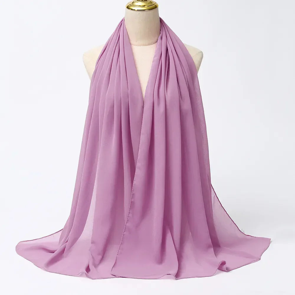 Chiffon Hijab Scarf – Leilani-Purple-Nora Luxe