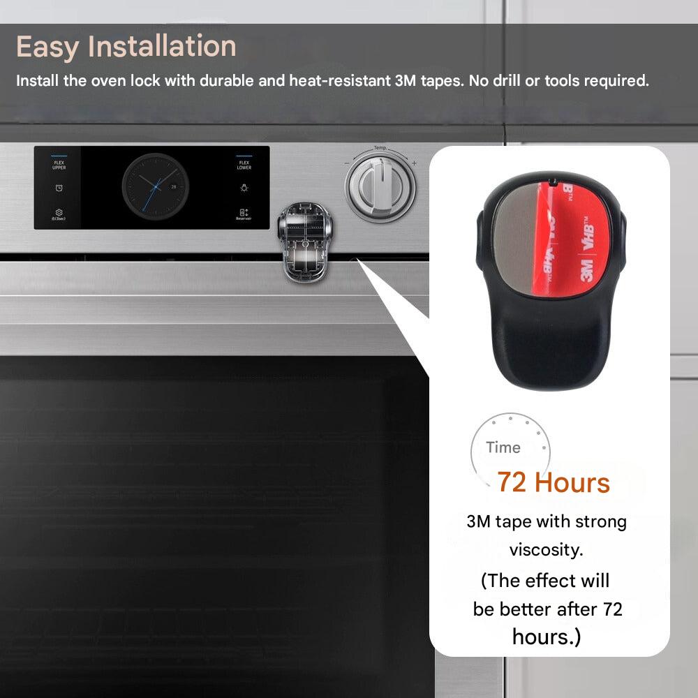 Child Oven Lock - OvenGuard-Black / 2 Pieces-Nora Luxe