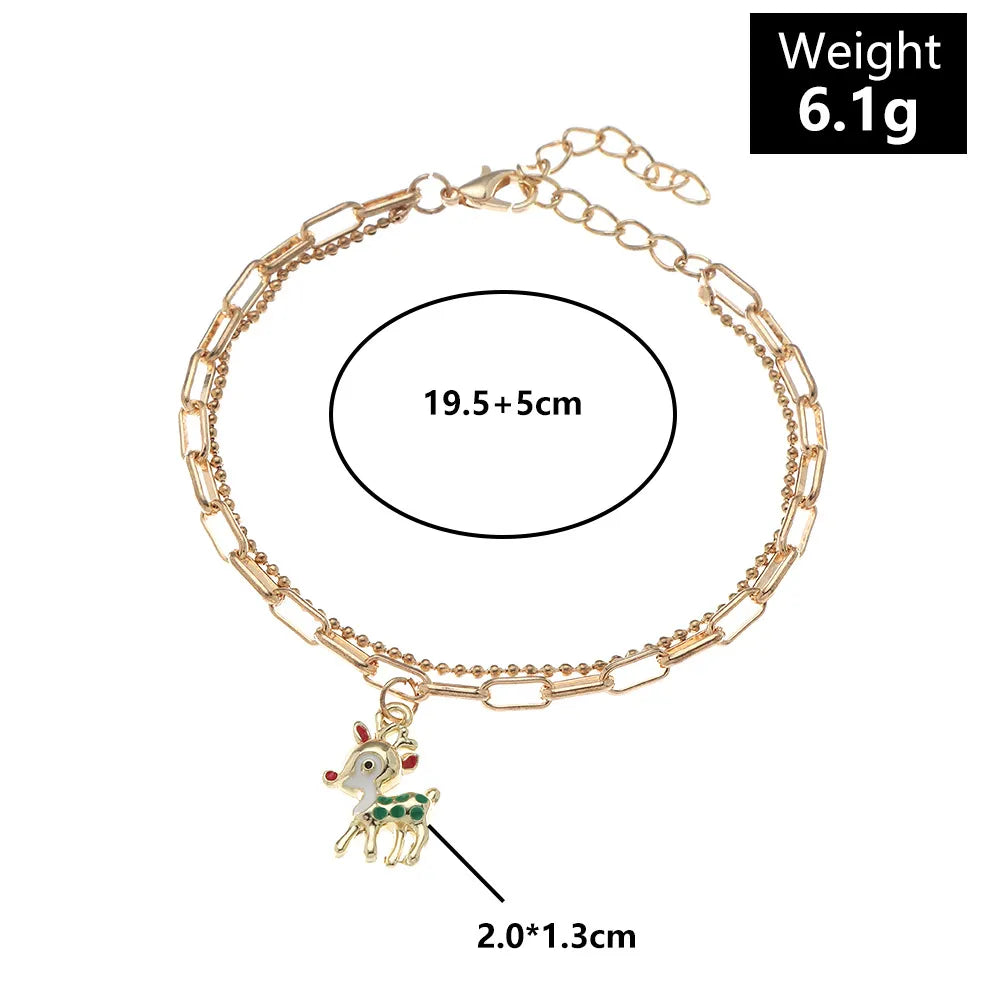 Christmas Charm Bracelet | Festive and Fun Design-SNOWFLAKE-Nora Luxe