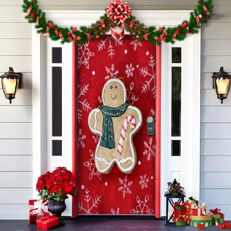 Christmas Door Decoration - MerryDoor-Style 2-91 × 90.55 inches-Nora Luxe
