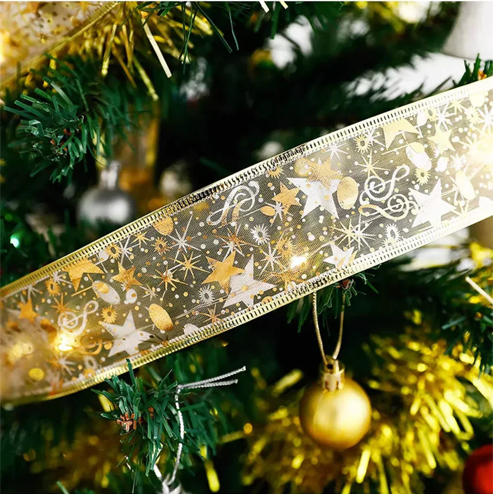 Christmas Lights Ribbon - TwinkleRibbon-Style 1-118.11 inches-Nora Luxe