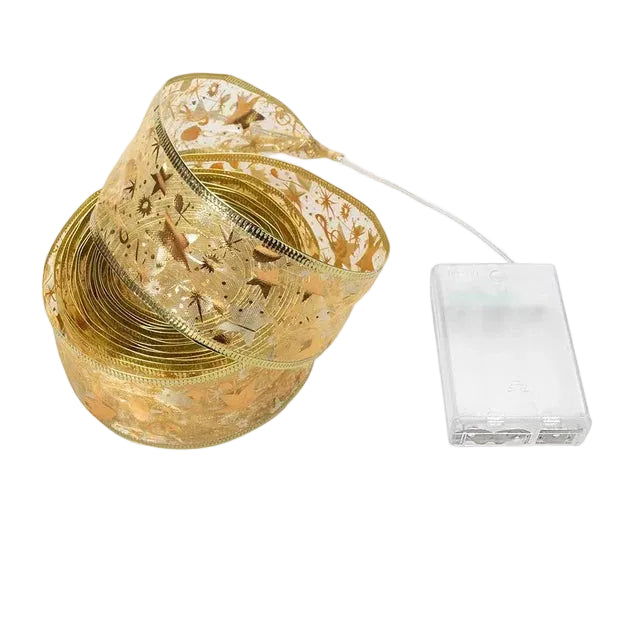 Christmas Lights Ribbon - TwinkleRibbon-Style 2-196.85 inches-Nora Luxe
