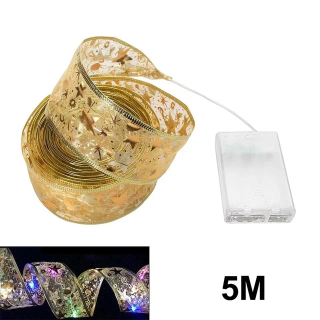 Christmas Lights Ribbon - TwinkleRibbon-Style 5-196.85 inches-Nora Luxe
