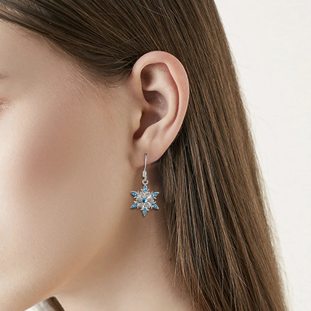 Christmas Snowflake Earrings | Festive Women's Jewellery-Nora Luxe