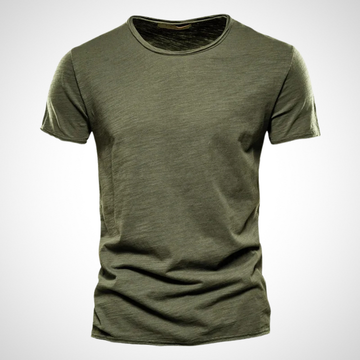 Classic Breathable Cotton Shirt for Men - Marco-Army green-S-Nora Luxe