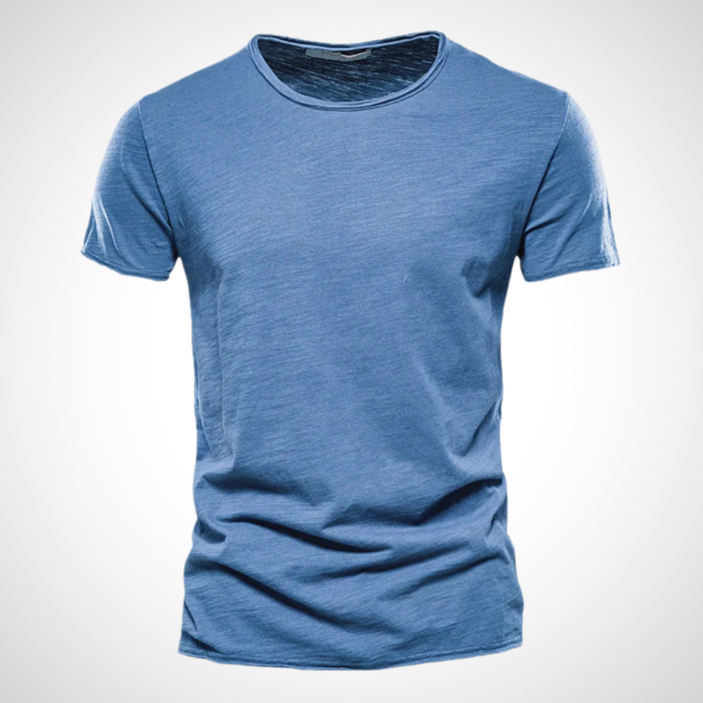 Classic Breathable Cotton Shirt for Men - Marco-Blue-S-Nora Luxe