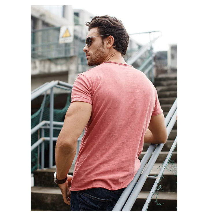 Classic Breathable Cotton Shirt for Men - Marco-Gray-S-Nora Luxe