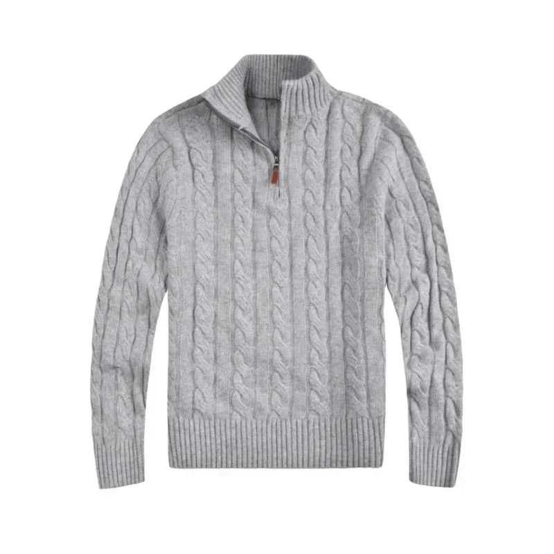 Classic Cable Sweater for Men - Henry-Gray-S-Nora Luxe