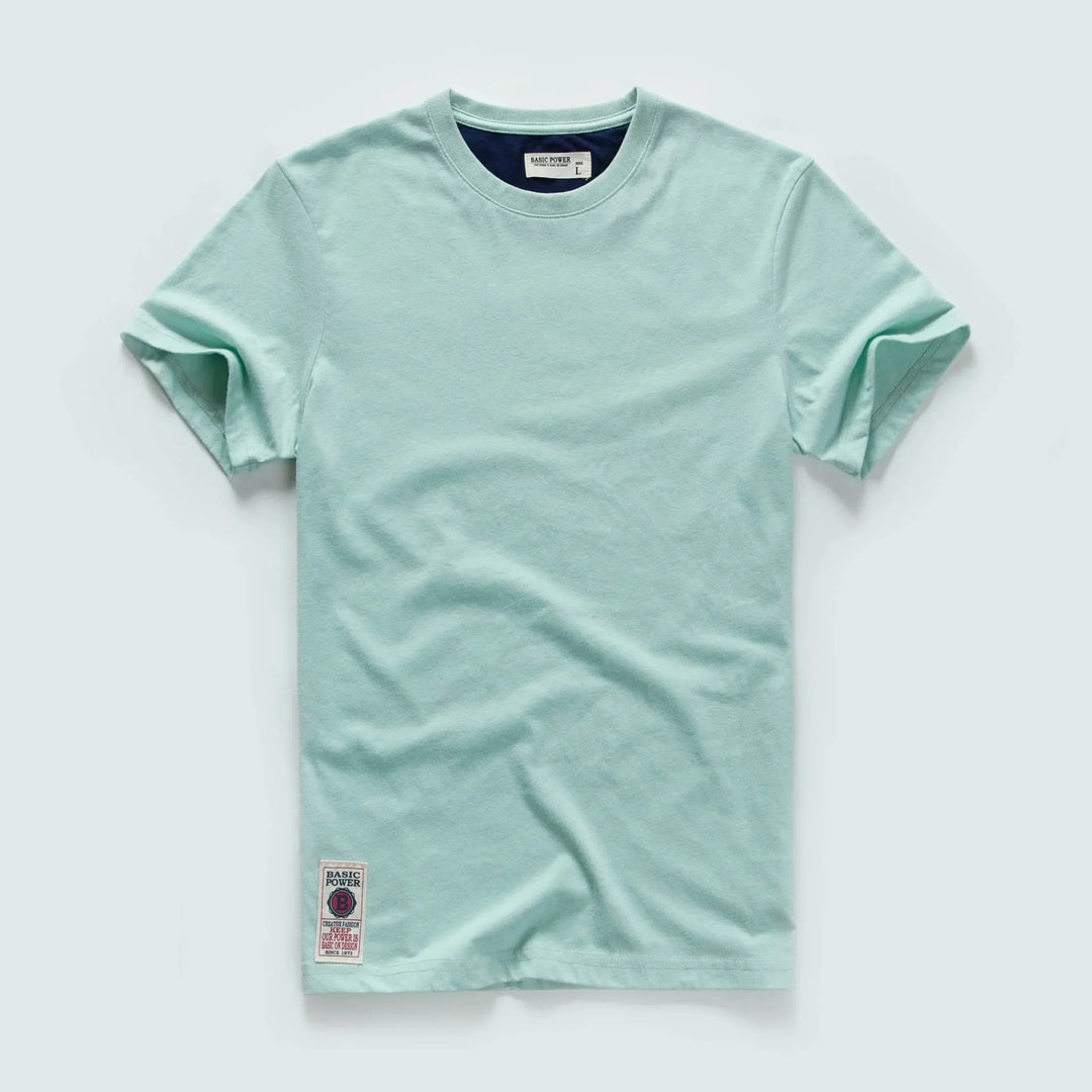 Classic cotton t-shirt with a timeless look - Victor-Light green-XS-Nora Luxe