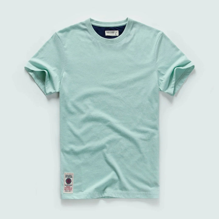 Classic cotton t-shirt with a timeless look - Victor-Light green-XS-Nora Luxe