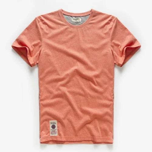 Classic cotton t-shirt with a timeless look - Victor-Orange-XS-Nora Luxe