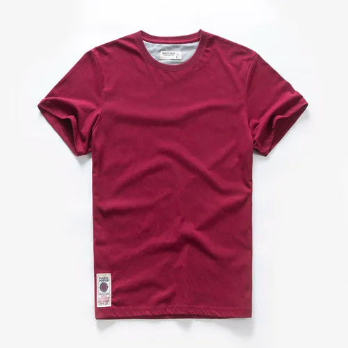 Classic cotton t-shirt with a timeless look - Victor-Wine red-XS-Nora Luxe