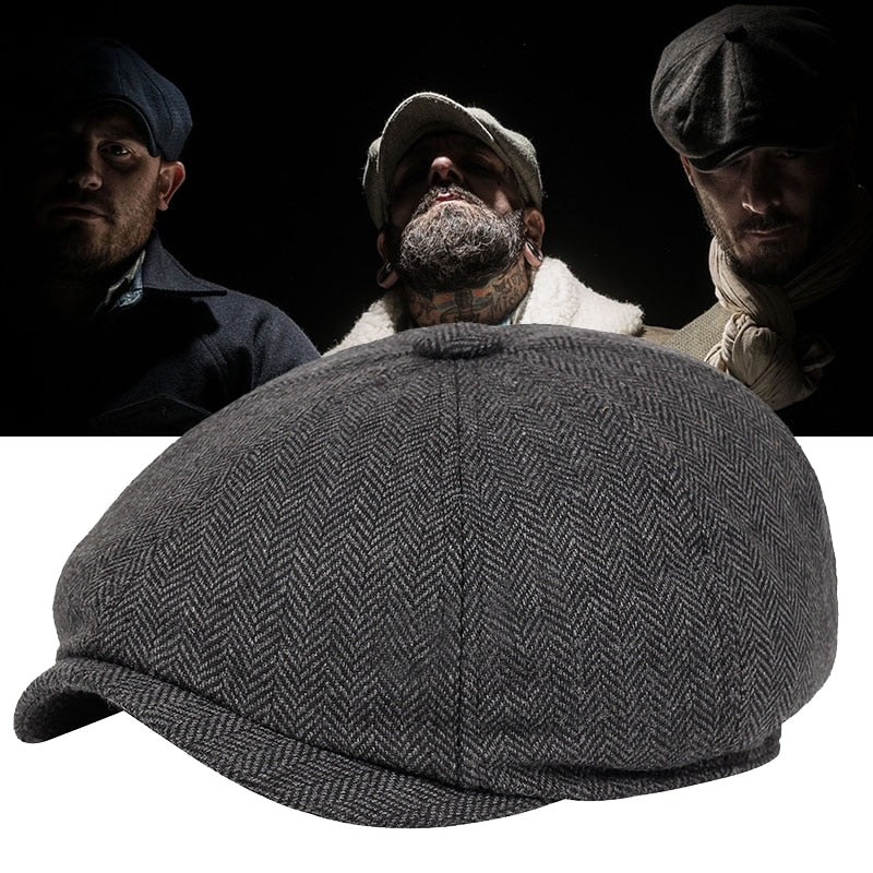 Classic flat cap in vintage style – Arthur-Dark grey-Nora Luxe