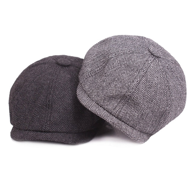 Classic flat cap in vintage style – Arthur-Dark grey-Nora Luxe
