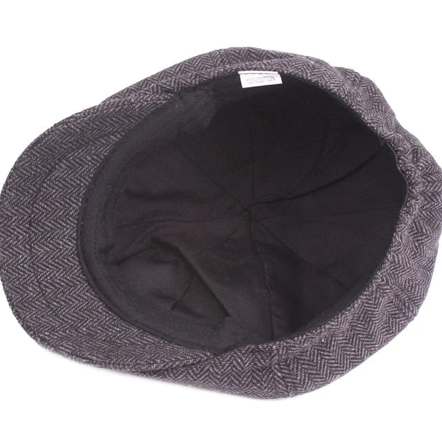 Classic flat cap in vintage style – Arthur-Dark grey-Nora Luxe