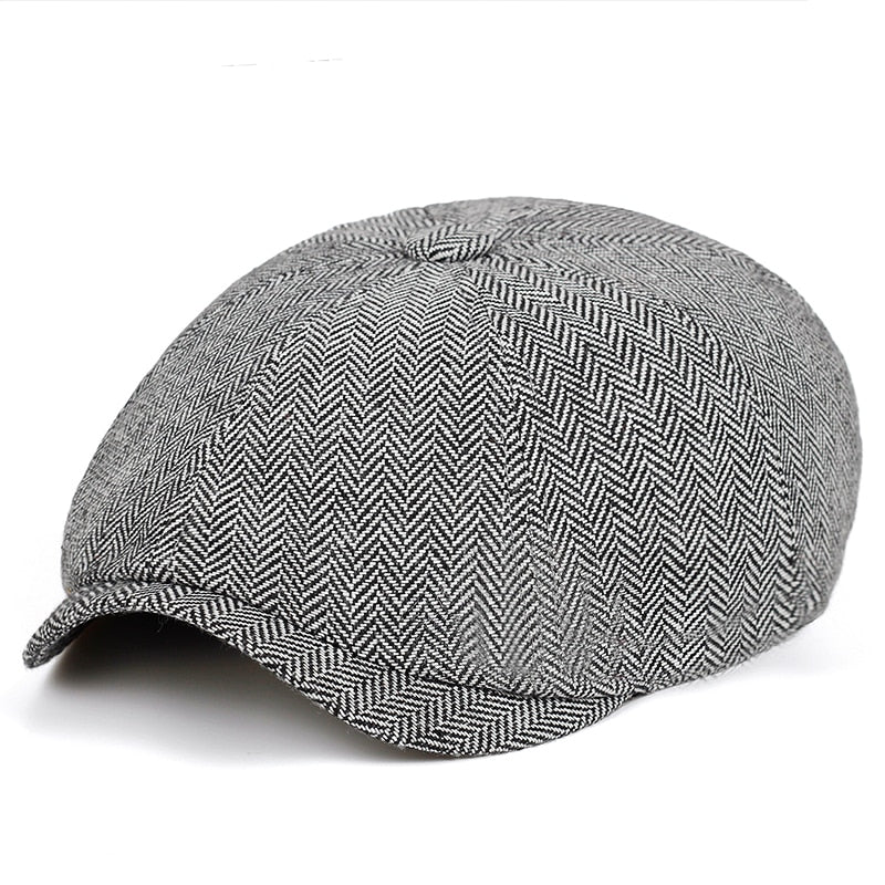 Classic flat cap in vintage style – Arthur-Light grey-Nora Luxe
