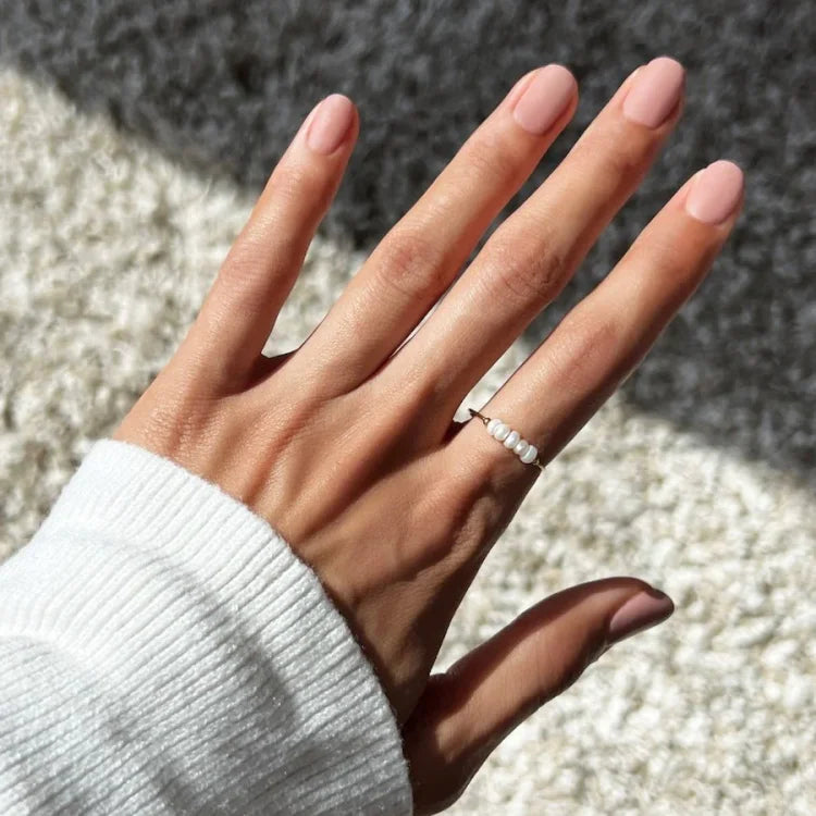 Classic Gold Pearl Ring - Sophie-5-Nora Luxe
