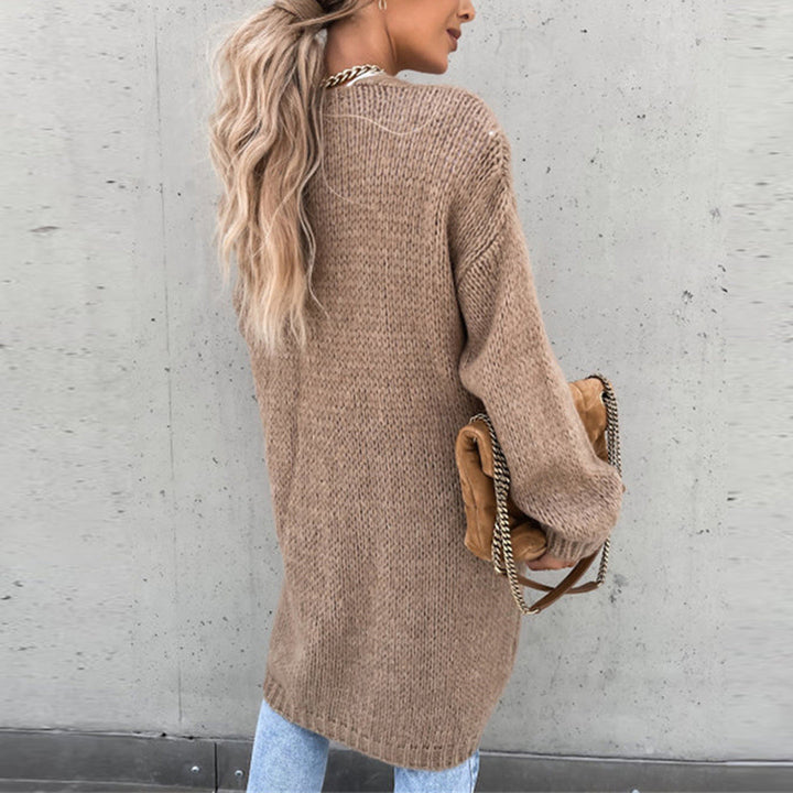 Classic Ladies Cardigan - Camile-Beige-S-Nora Luxe